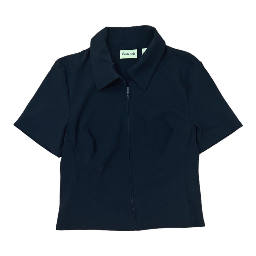 Sundeh Aritzia Black Zip Polo